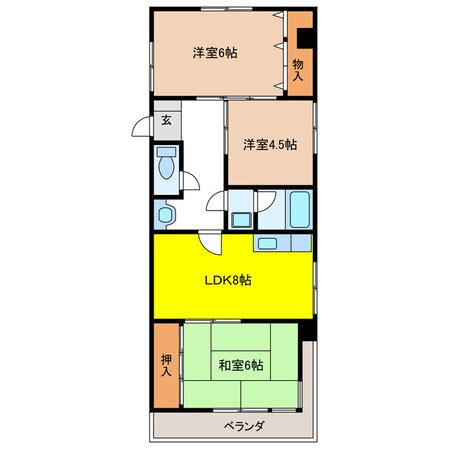 マンション城南の物件間取画像